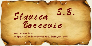 Slavica Borčević vizit kartica